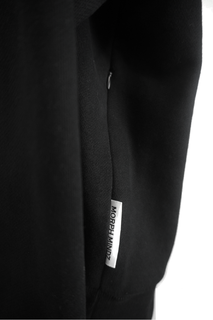 ESSENTIAL LOOPBACK HOODIE -  ONYX BLACK